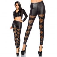 Legging avec leopard et anneaux