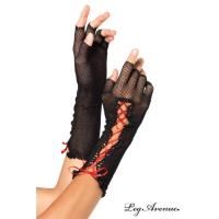 mitaine resille corset leg avenue noir rouge gants et mitaines