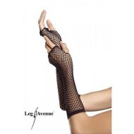 Mitaines mi longues en resille pk6 leg avenue noir gants et mitaines