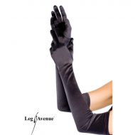 Mitaines satinees leg avenue noir gants et mitaines