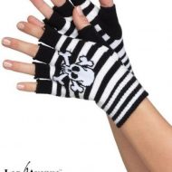 Mitaines squelette leg avenue noir blanc gants et mitaines