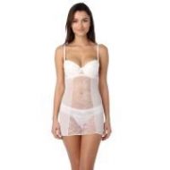 Nuisette satin avec lacage et resille