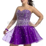 Robe brillante grande taille