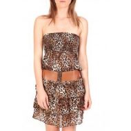 Robe bustier leopard