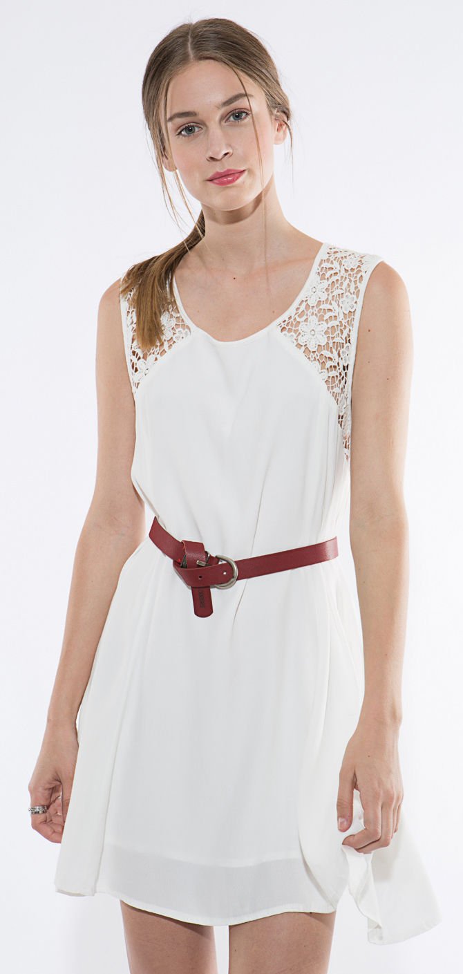 robe courte novi avec bretelles strass forplay forplay large robes courtes blanc
