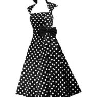 Robe d ete a pois blancs