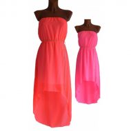 Robe fluo asymetrique