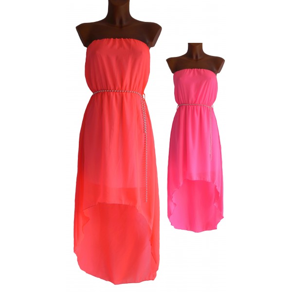 robe fluo asymetrique