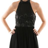 Robe resille franges sm noir