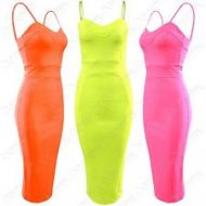 Robe resille voile et fluo hustler lingerie noir rose fluo club wear