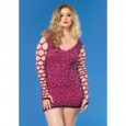 Robe strappy leopard rose leg avenue leg avenue taille unique robes lingerie courtes leopard rose