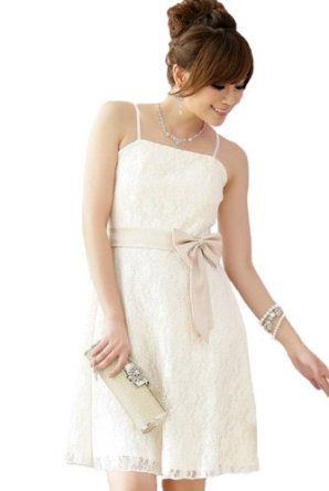 robe vip beige et dentelle