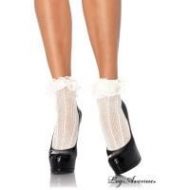 Soquettes avec revers dentelle leg avenue e chaussettes fantaisie noir