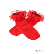 Soquettes dentelle sur dentelle leg avenue rouge mi bas chaussettes sexy