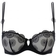 Soutien gorge dentelle corbeille noir