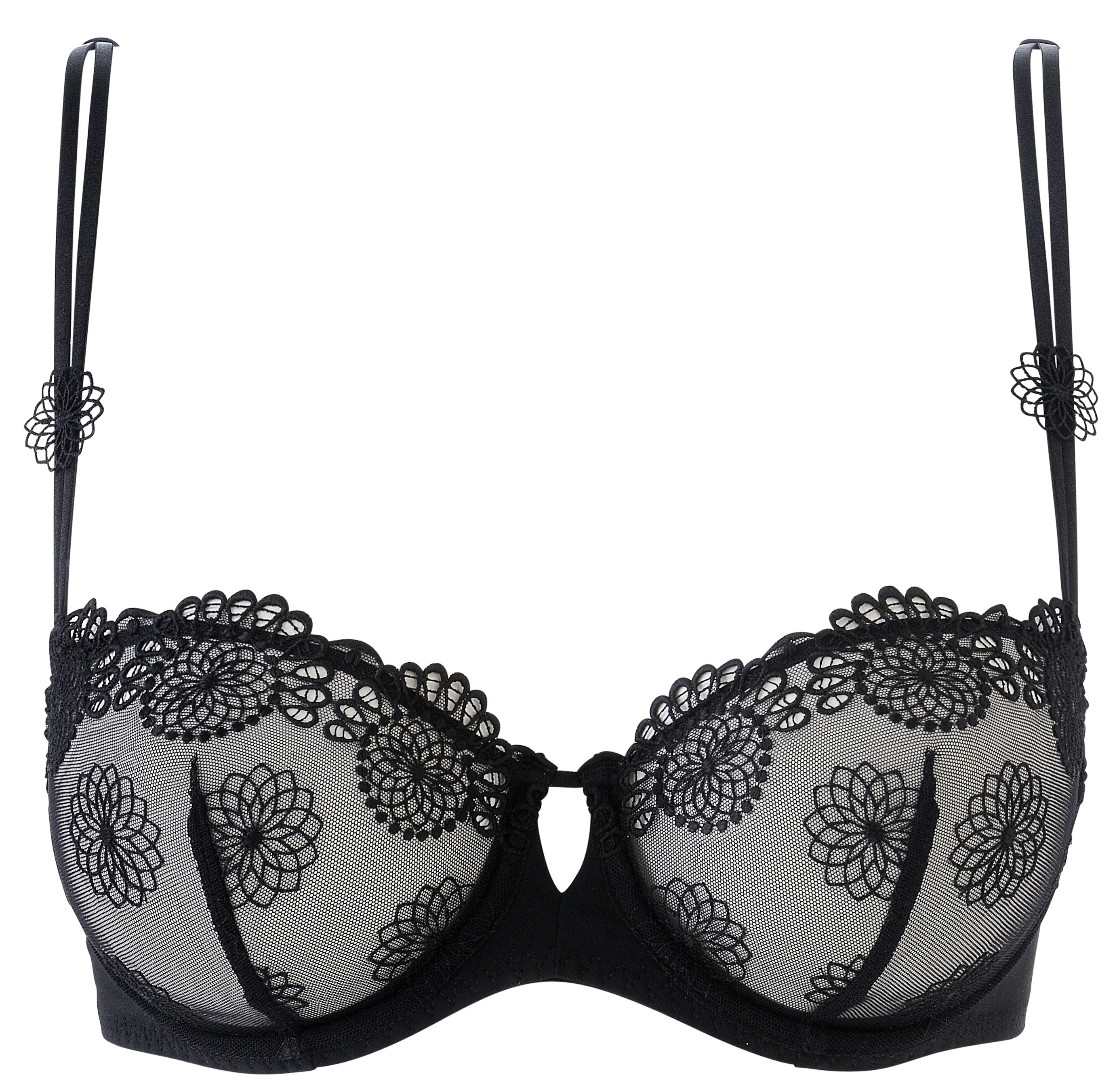 soutien gorge dentelle corbeille noir