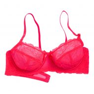 Soutien gorge dentelle corbeille rouge