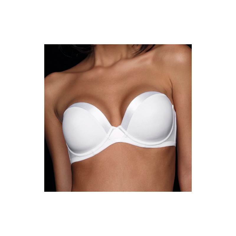 Soutien-gorge Bustier Dos Nu Sans Bretelles - Fermeture Devant, Push Up Transparent - Pour Robe De Mariée, Tenue Dos Nu, Quotidien
