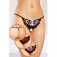 String femme ouvert 2413 noir