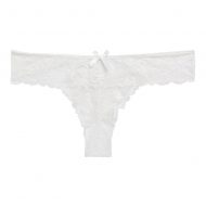 Tanga argent dentelle