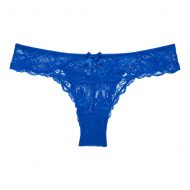 Tanga bleu dentelle