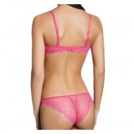 Tanga de dentelle rose