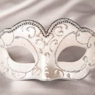 White masquerade masks